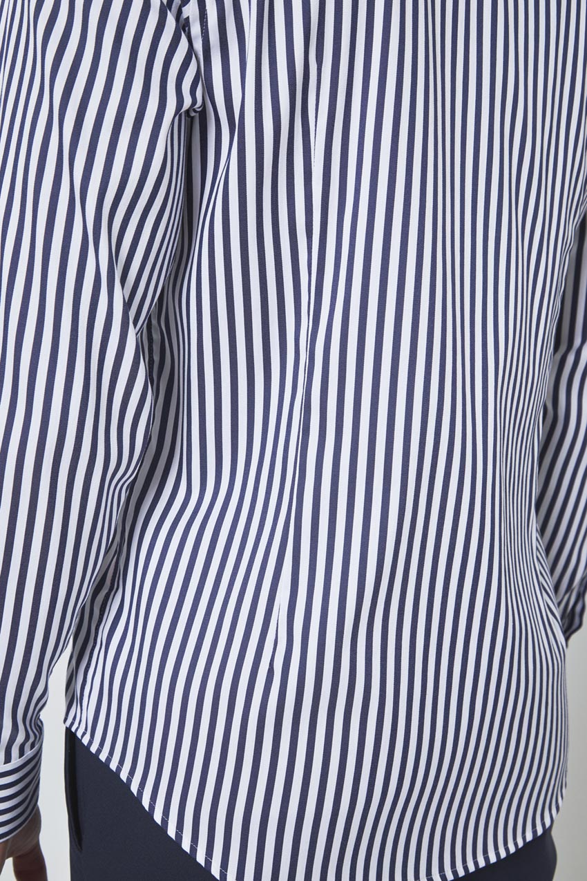 PerformLuxe Cotton Nylon Stripe Slim-Fit Shirt