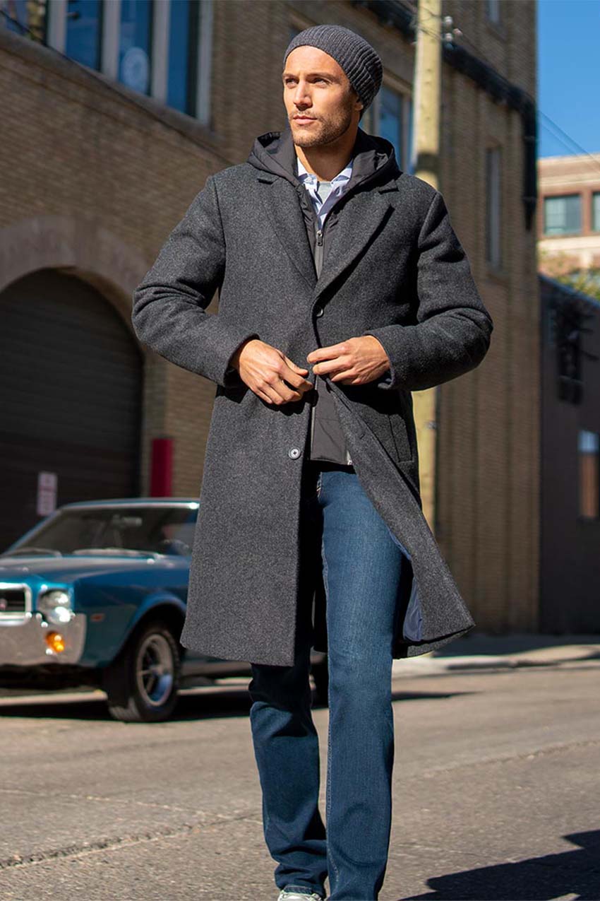 Deal Maker Overcoat with Removable Hooded Fooler