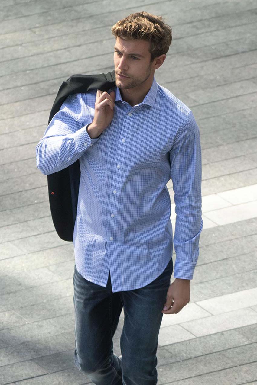 PerformLuxe Cotton Nylon Poplin Slim-Fit Shirt