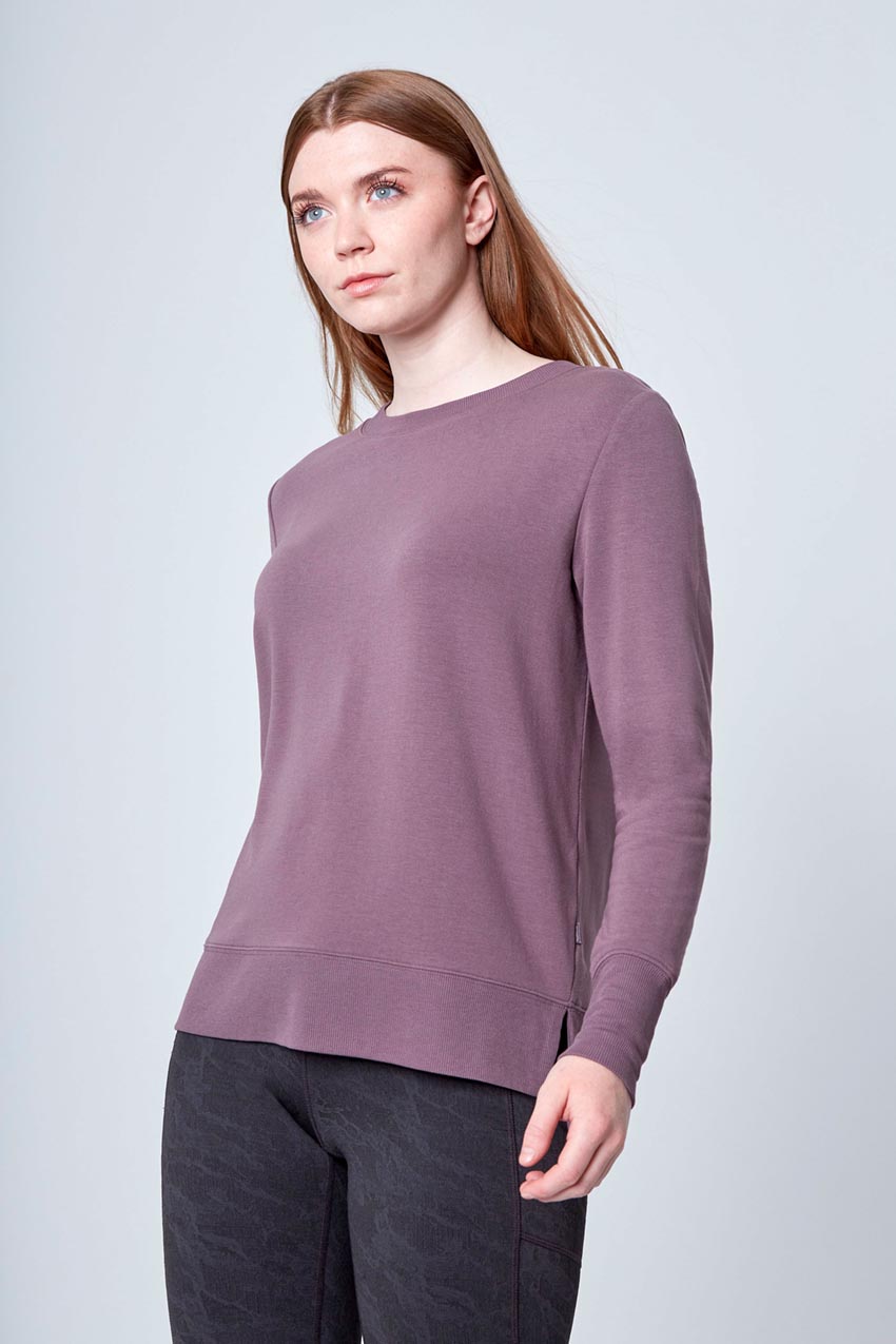 Mondetta Long Sleeve Cover Up in Shadow Plum