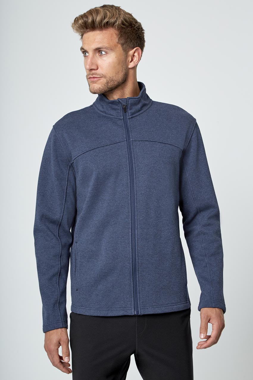 Mondetta Baron Zip-up Bonded Jacket in Navy
