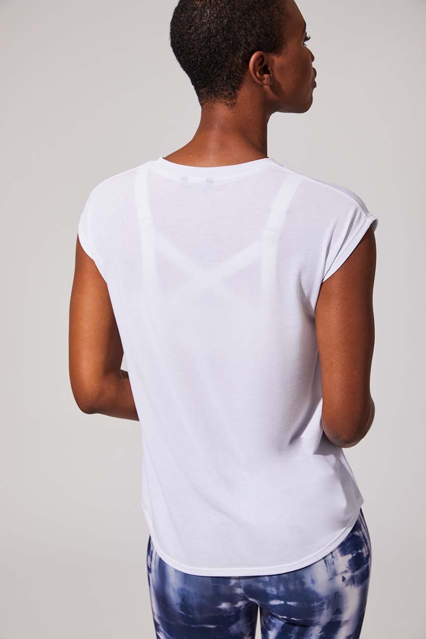 Dynamic Sleeveless Top - White