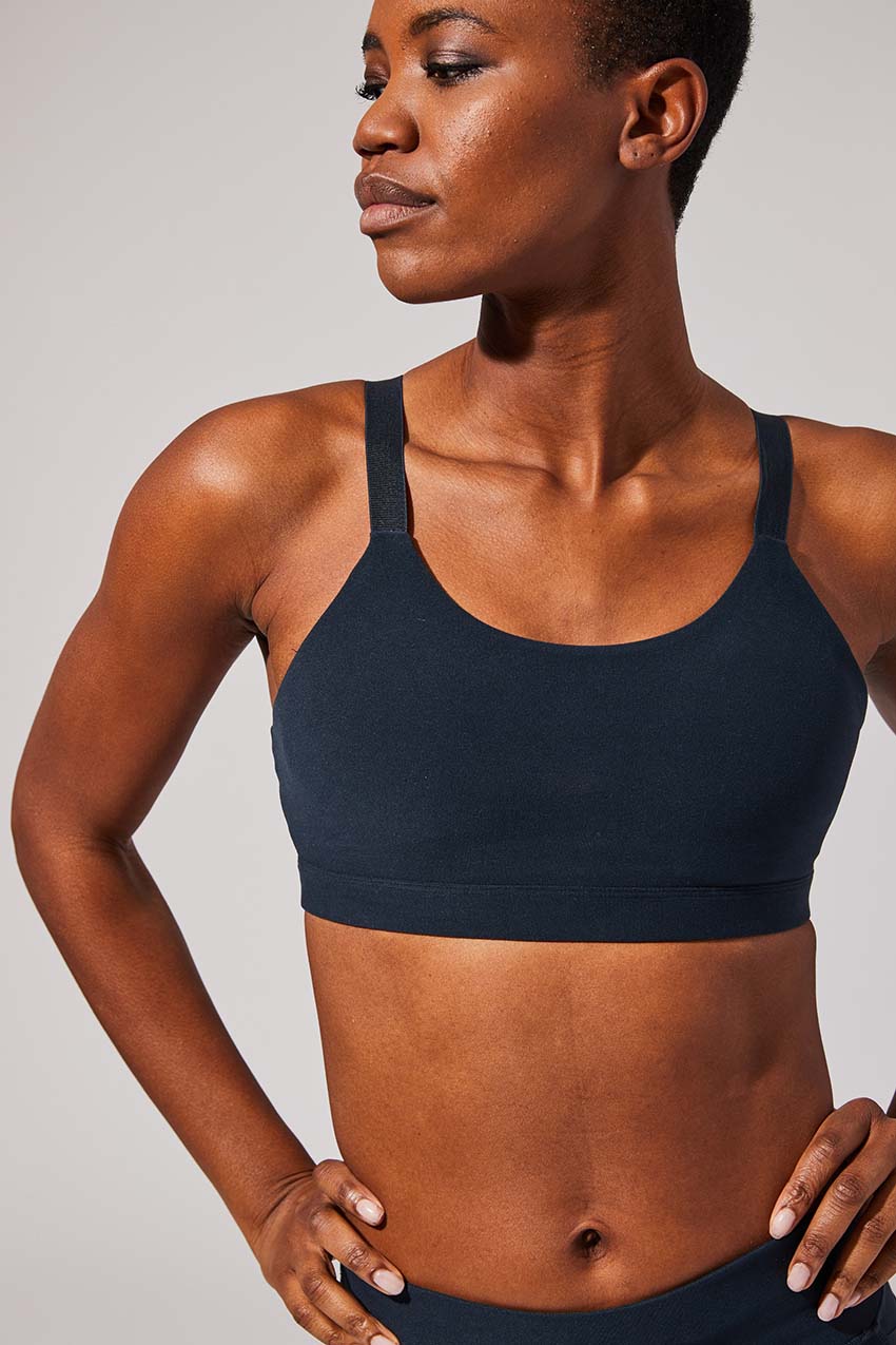MPG Sport women's Advance Recycled Polyester Medium Support Bra - Sale in Dark Teal