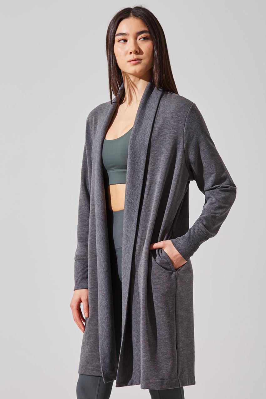 Exhale Recycled Polyester Luxe Open Cardigan
