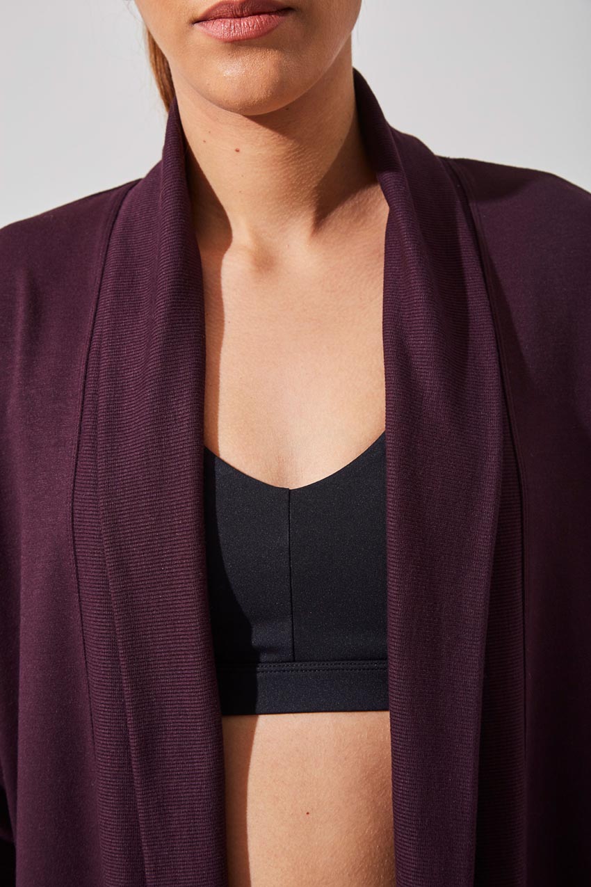 Exhale Recycled Polyester Luxe Open Cardigan