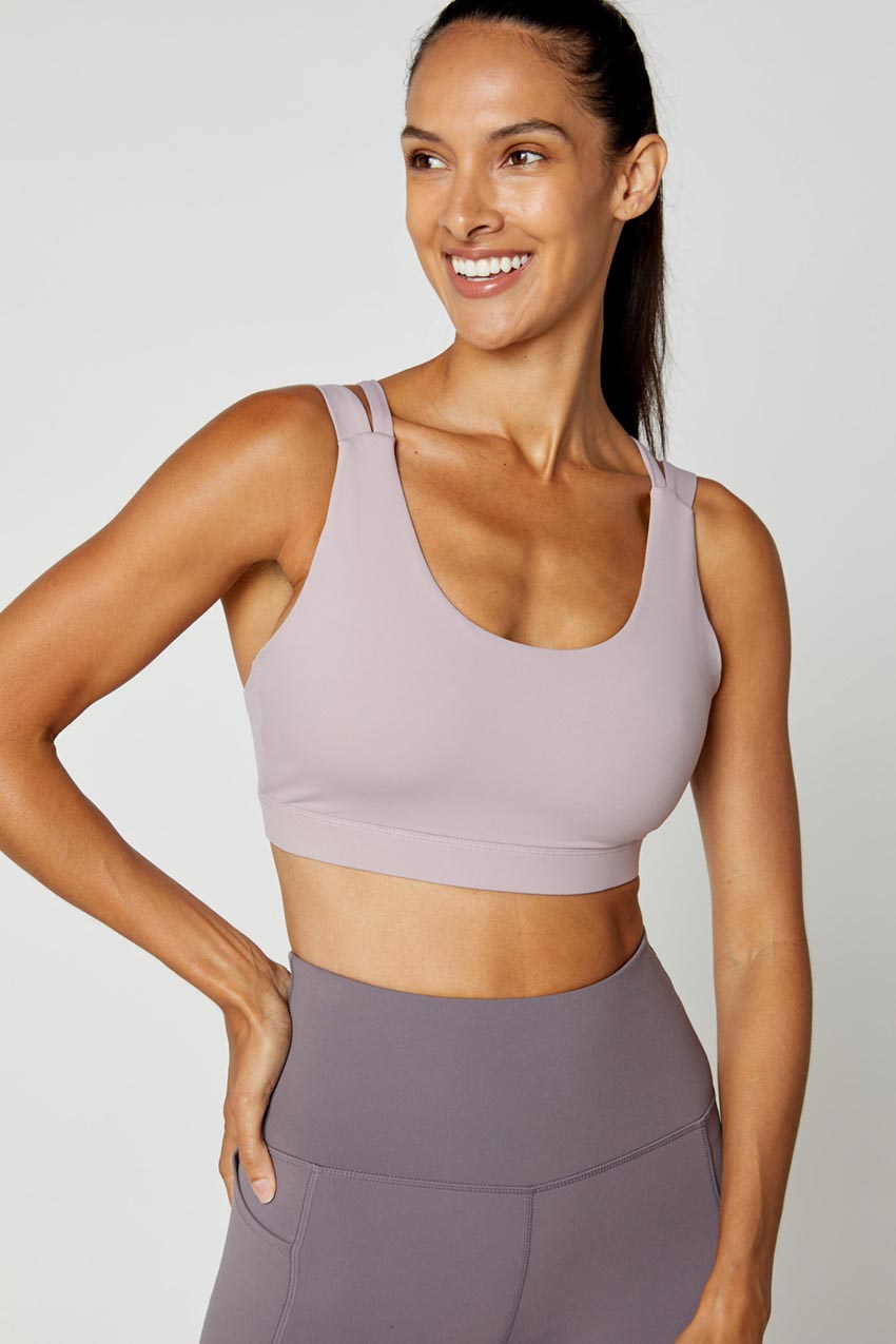 Women's Medium Support Seamless Zip-Front Sports Bra - All In Motion™  Heathered Gray 2X