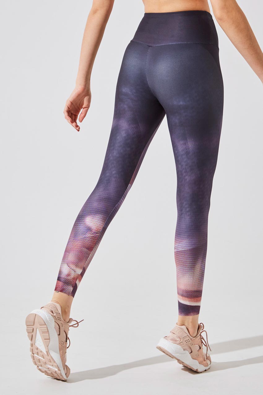 Carbon38 Printed High Rise 7/8 Legging Multi Tie Dye Women's Size