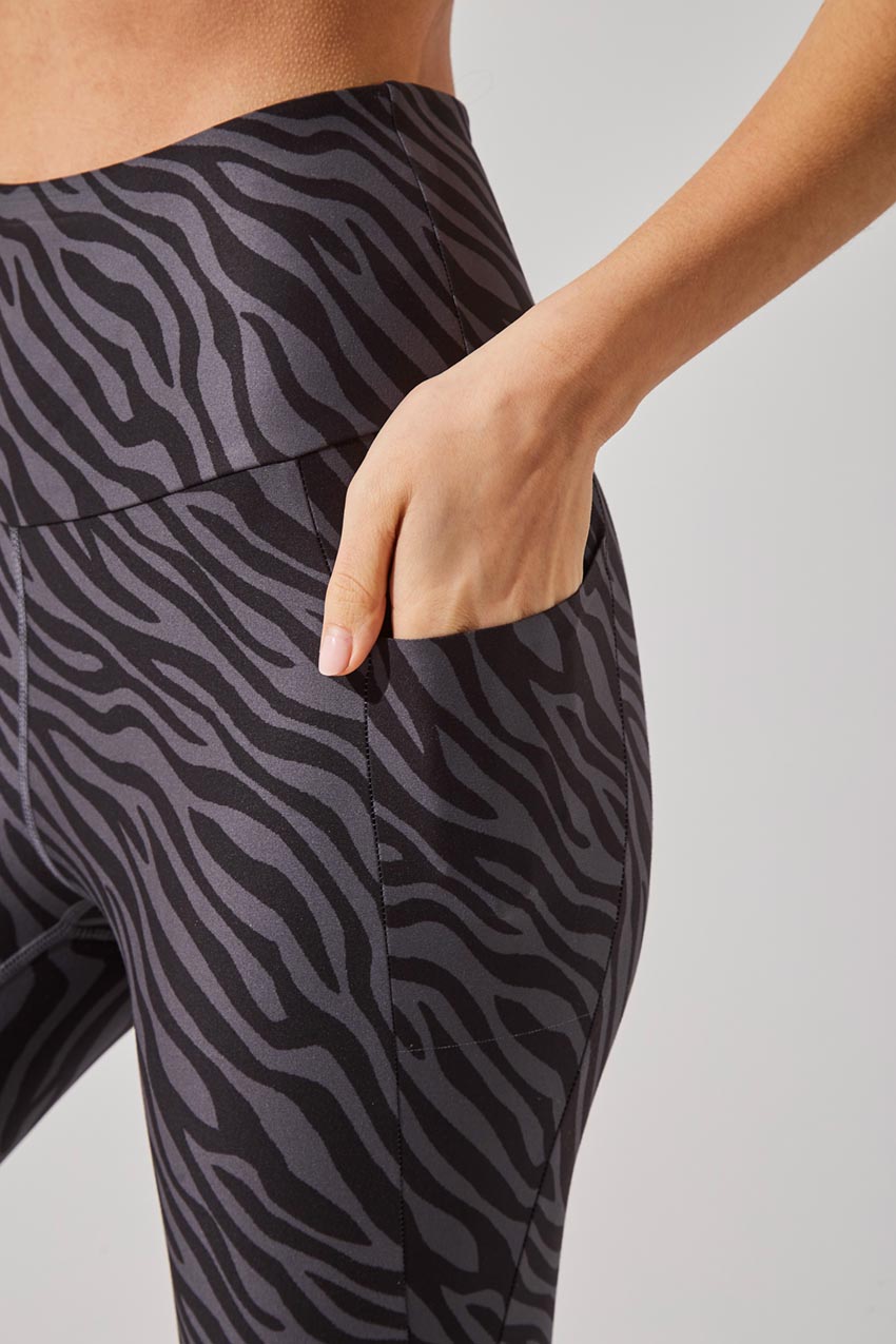 Score Recycled Polyester Zebra Print High Waisted 7/8 Legging – MPG Sport