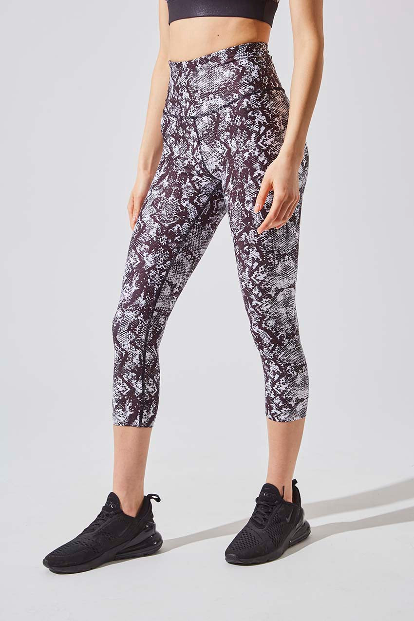 Entice Snake Print High Waisted Capri