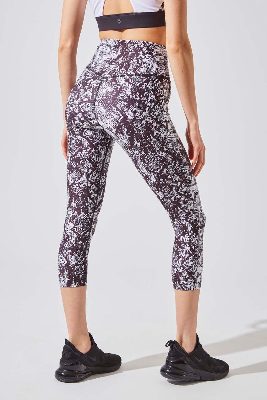 Entice Snake Print High Waisted Capri