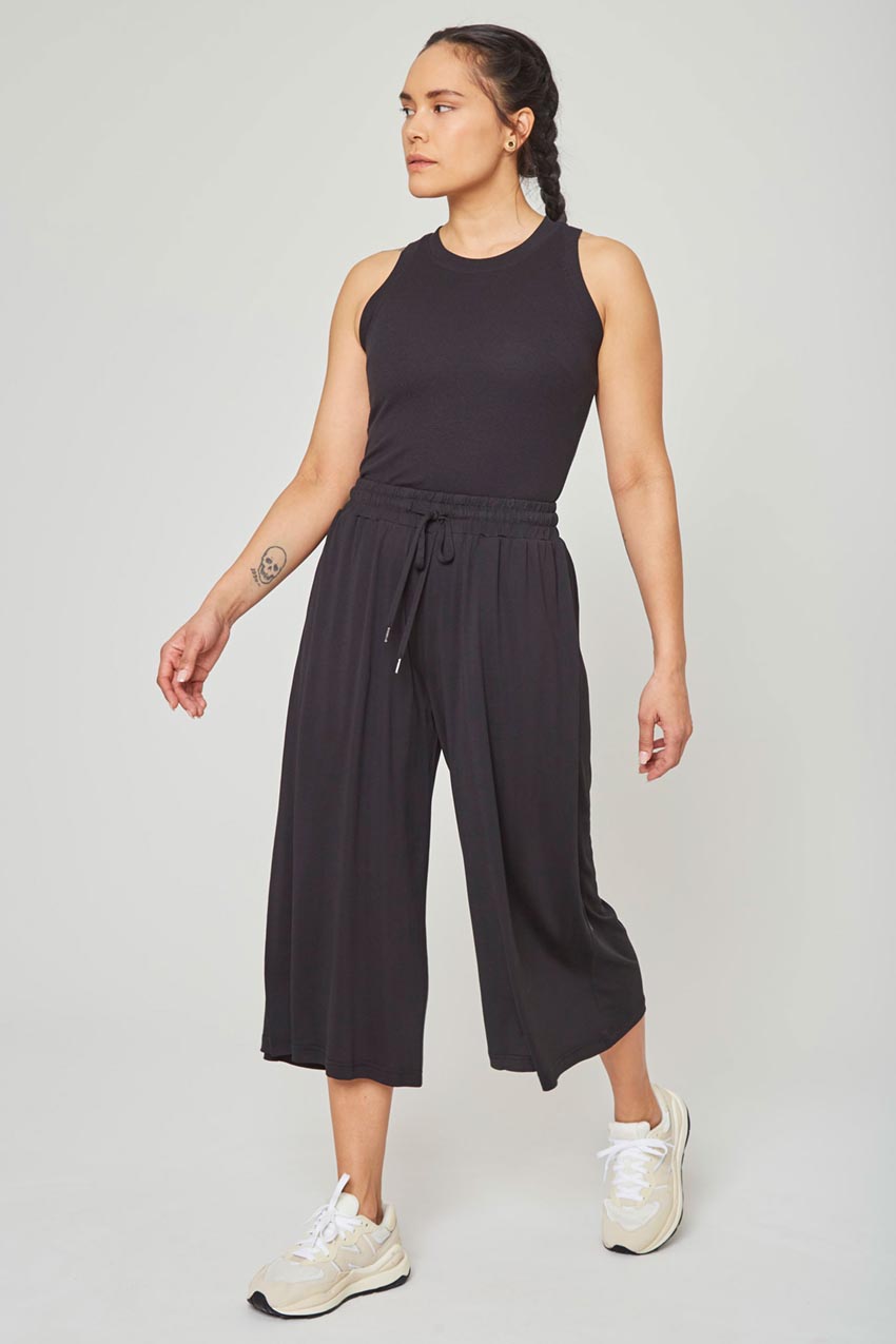 Maeve Modal Wide Leg Cropped Pant