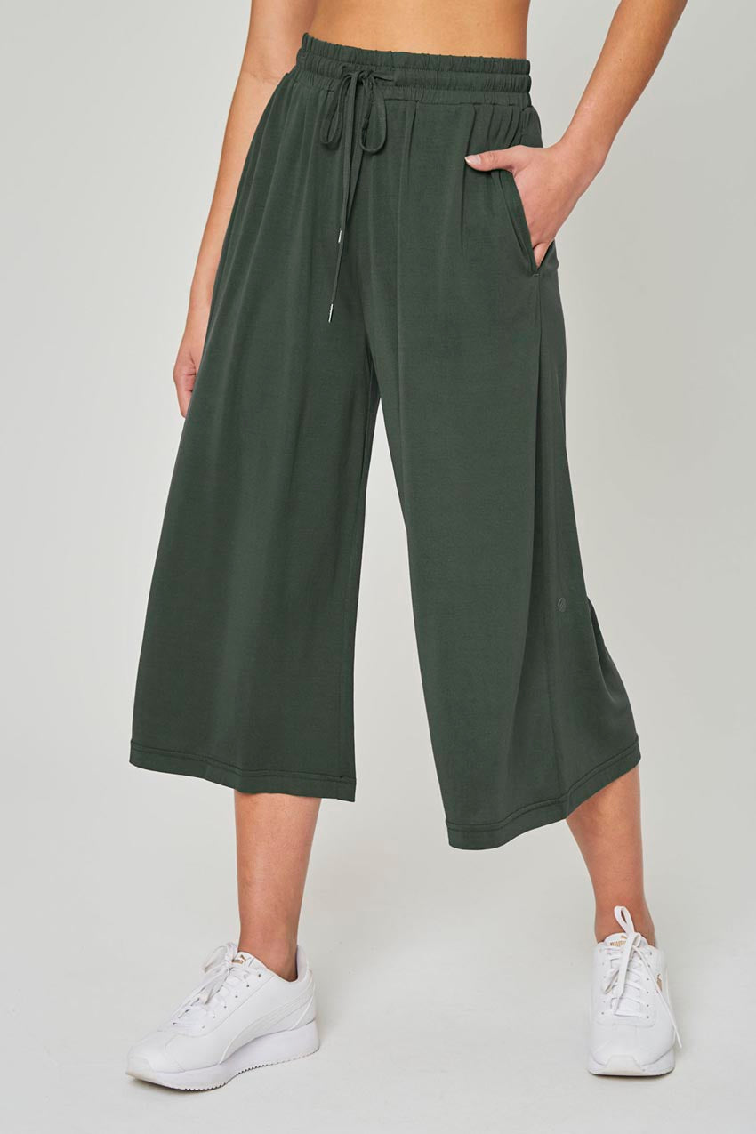 Maeve Modal Wide Leg Cropped Pant