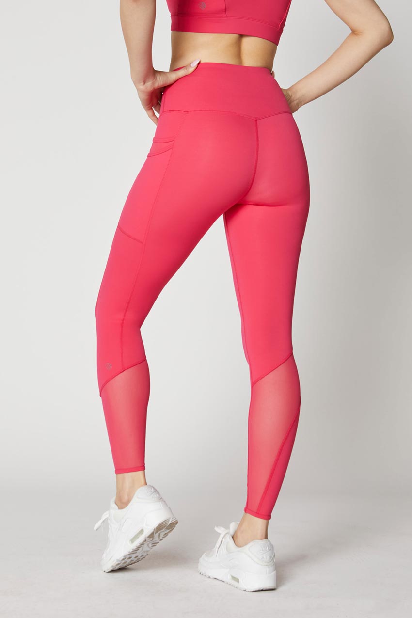 HMGYH satina high waisted leggings for women - (Color : Pink, Size : 0XL)