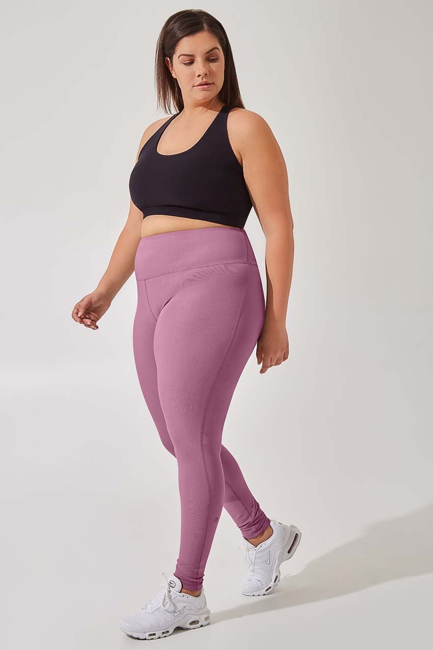 Explore Recycled Polyester High-Waisted Cut-To-Length Legging 27 Peached –  MPG Sport