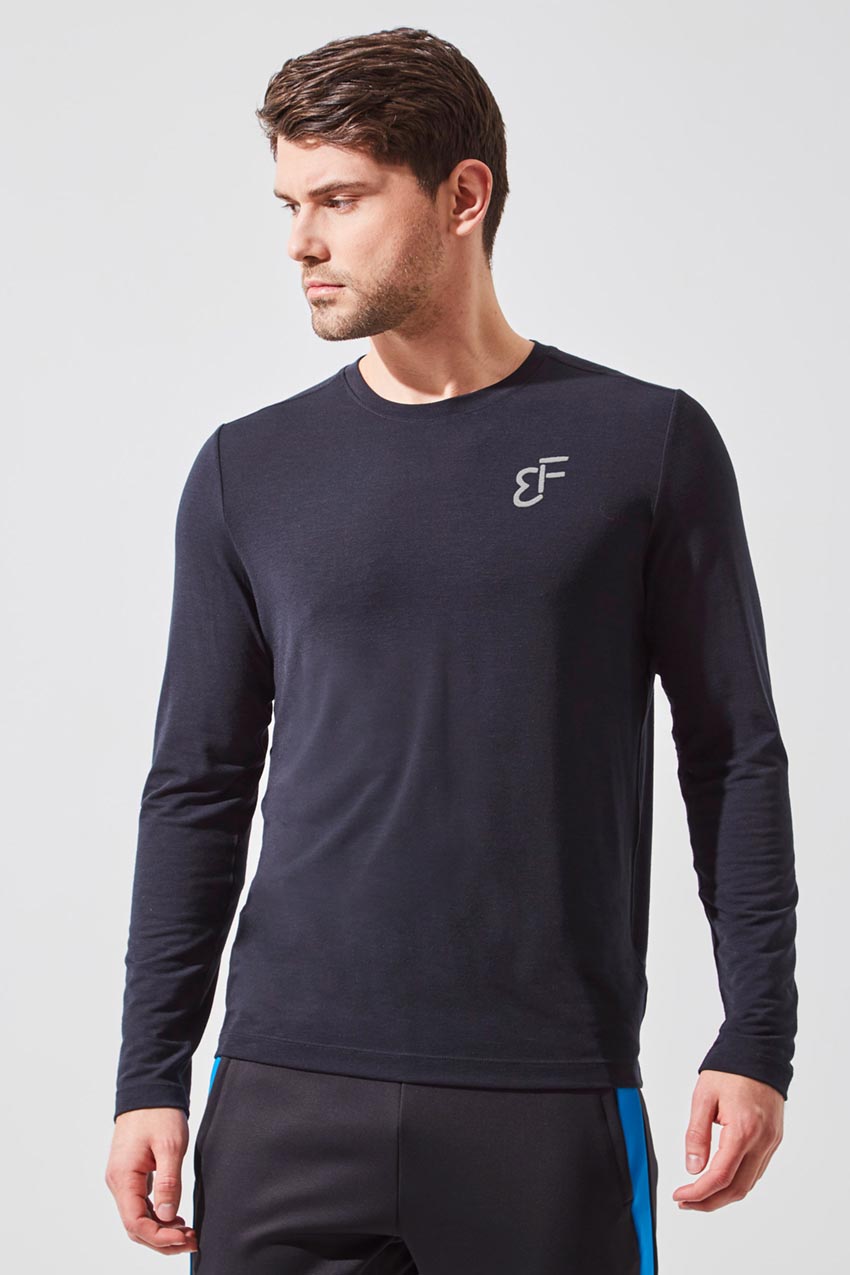 MPG Sport men's NHL Captain Blake Wheeler collection Recharge Sustainable Stink-Free Long Sleeve in Black