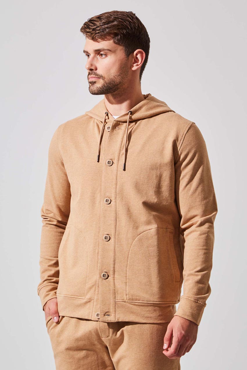 Leo Luxe Cotton Hooded Cardigan
