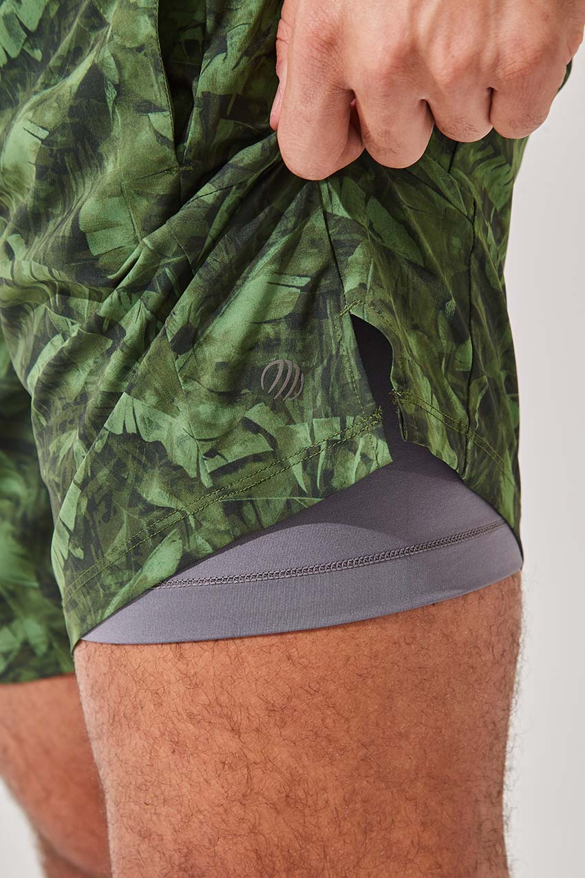 Leeway 7" Recycled Polyester Short with Liner