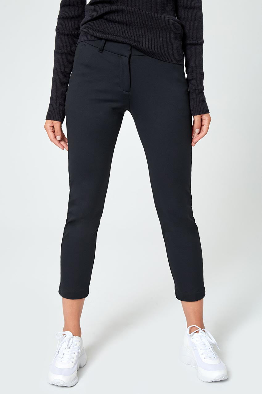 Modern Ambition work-ready women's Skill Set Mid-Rise Slim Cropped Twill Pant in Black