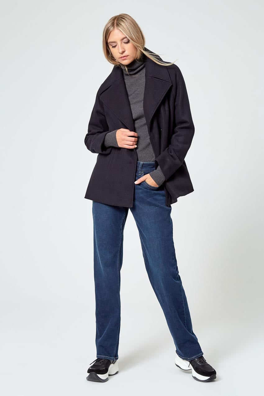 Wool Gradient Color Coat/Asymmetrical jacket/Winter Jacket/Wool Coat/T –  lijingshop