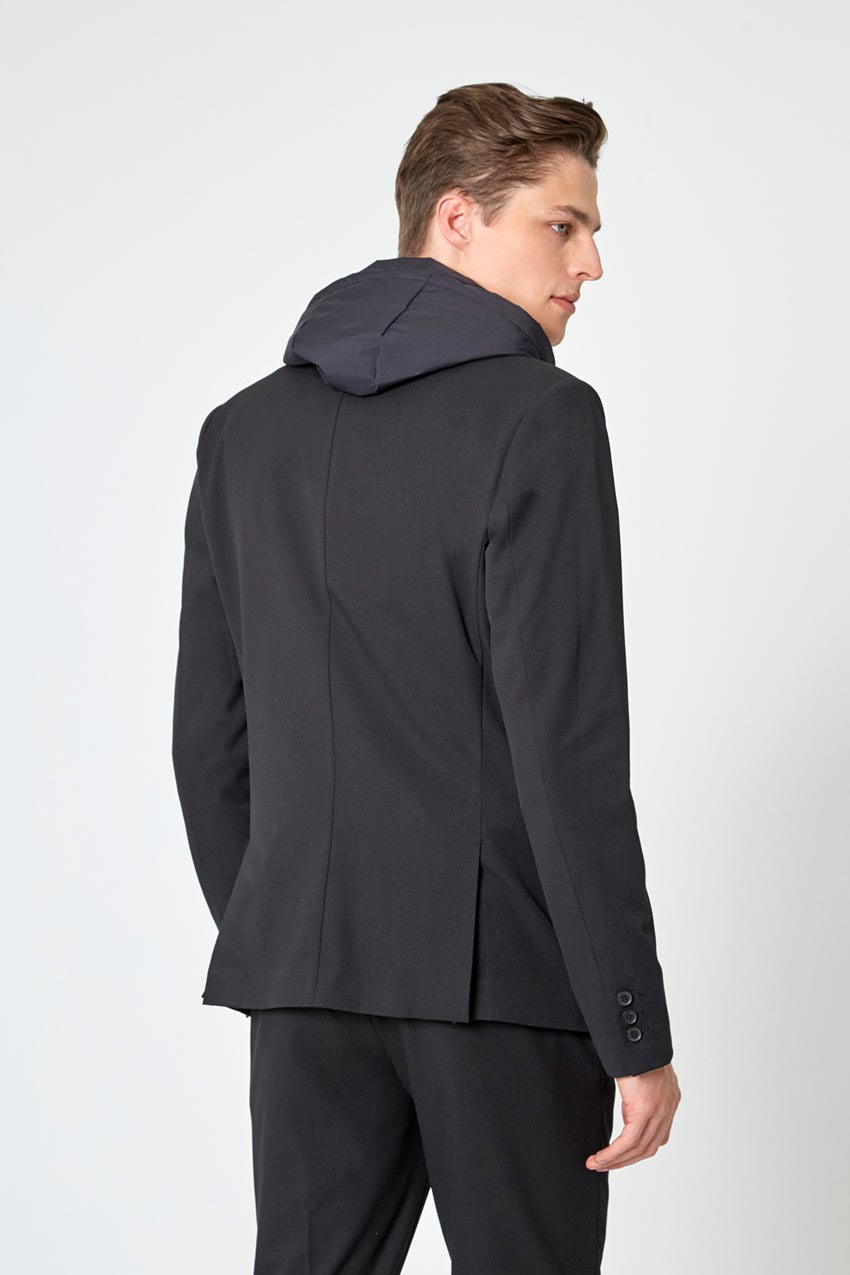 Mens hooded online blazer