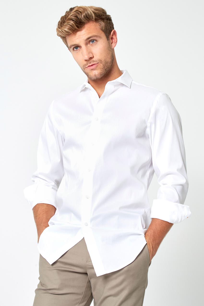 PerformLuxe Cotton Nylon Poplin Standard-Fit Shirt